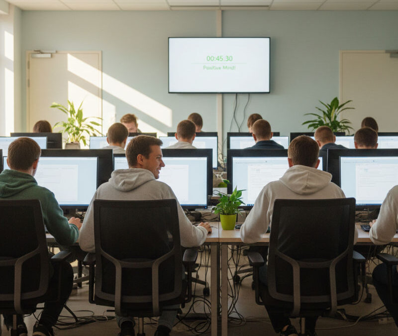 Prüflinge schreiben Theorieprüfung